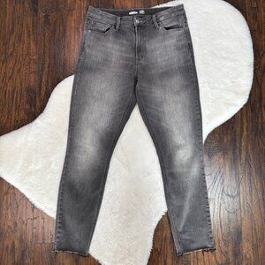 Old Navy Jeans 10 Rockstar Super Skinny Gray High-Rise Stretch Built-In Warm